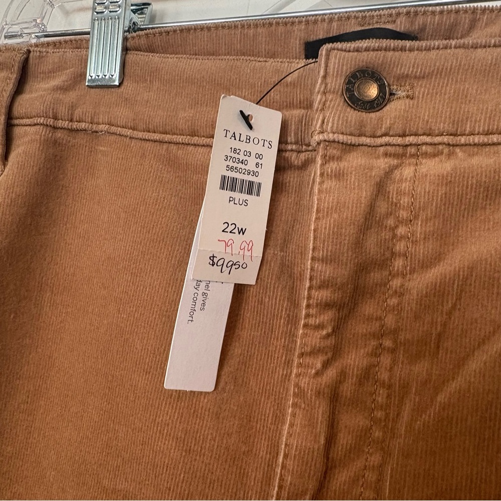 Talbots Tan Straight Leg Corduroy Pants Size 22W‎ - Picture 4 of 9